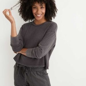 Aerie Boyfriend Long Sleeve Cropped T-shirt
